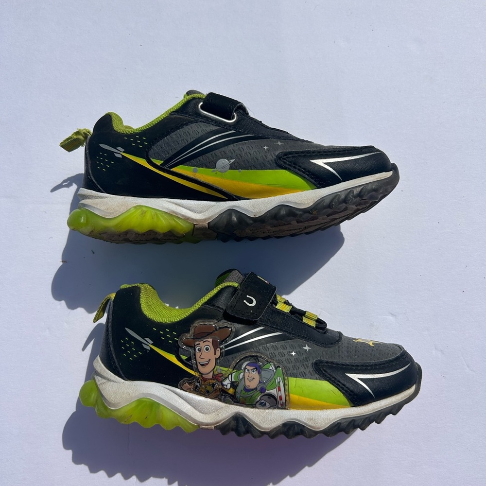 Kids Black and Green Sneakers